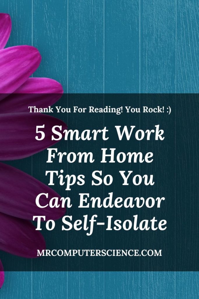 5 Smart Work From Home Tips So You Can Endeavor To Self-Isolate